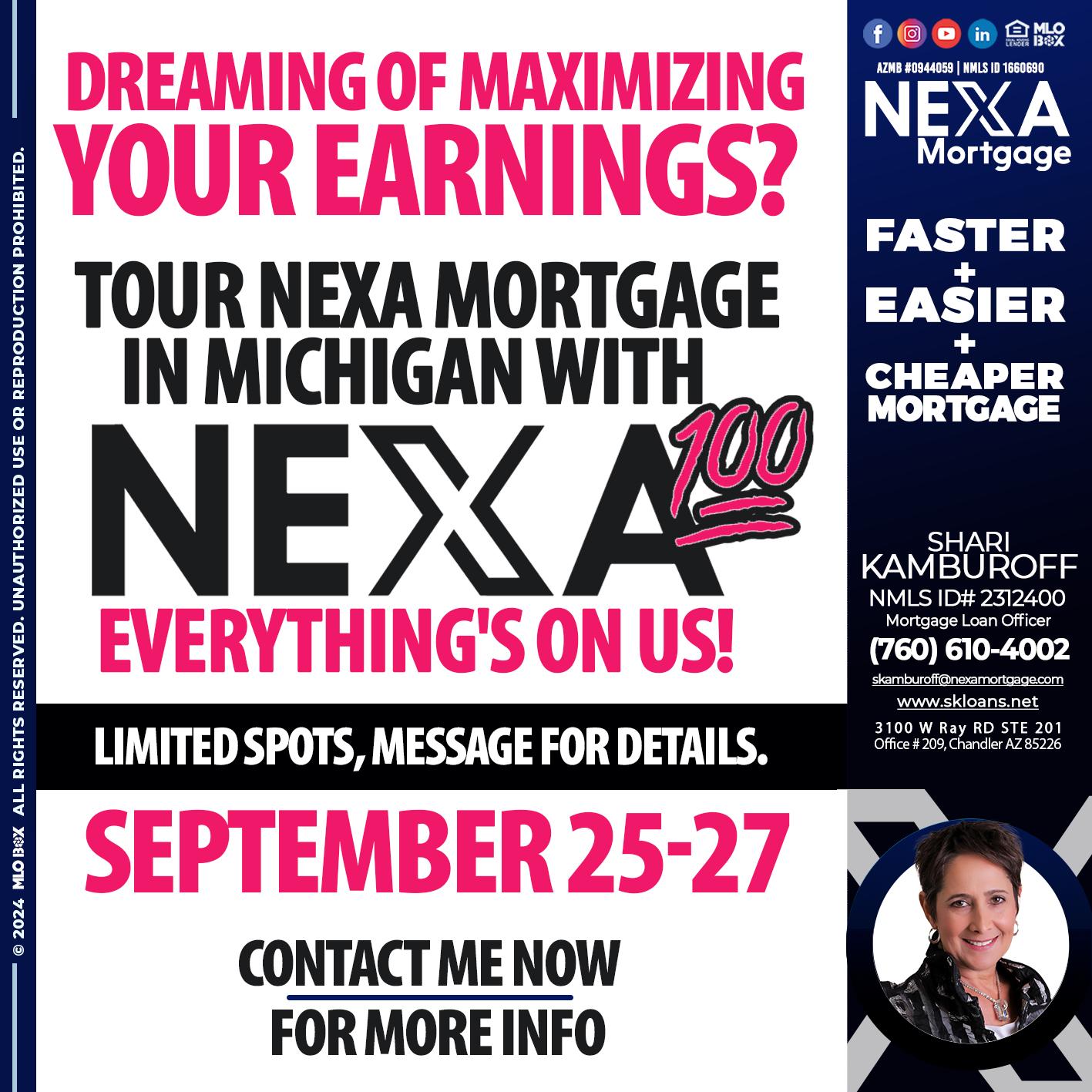 NEXA 100 - Shari Kamburoff -Mortgage Loan Officer