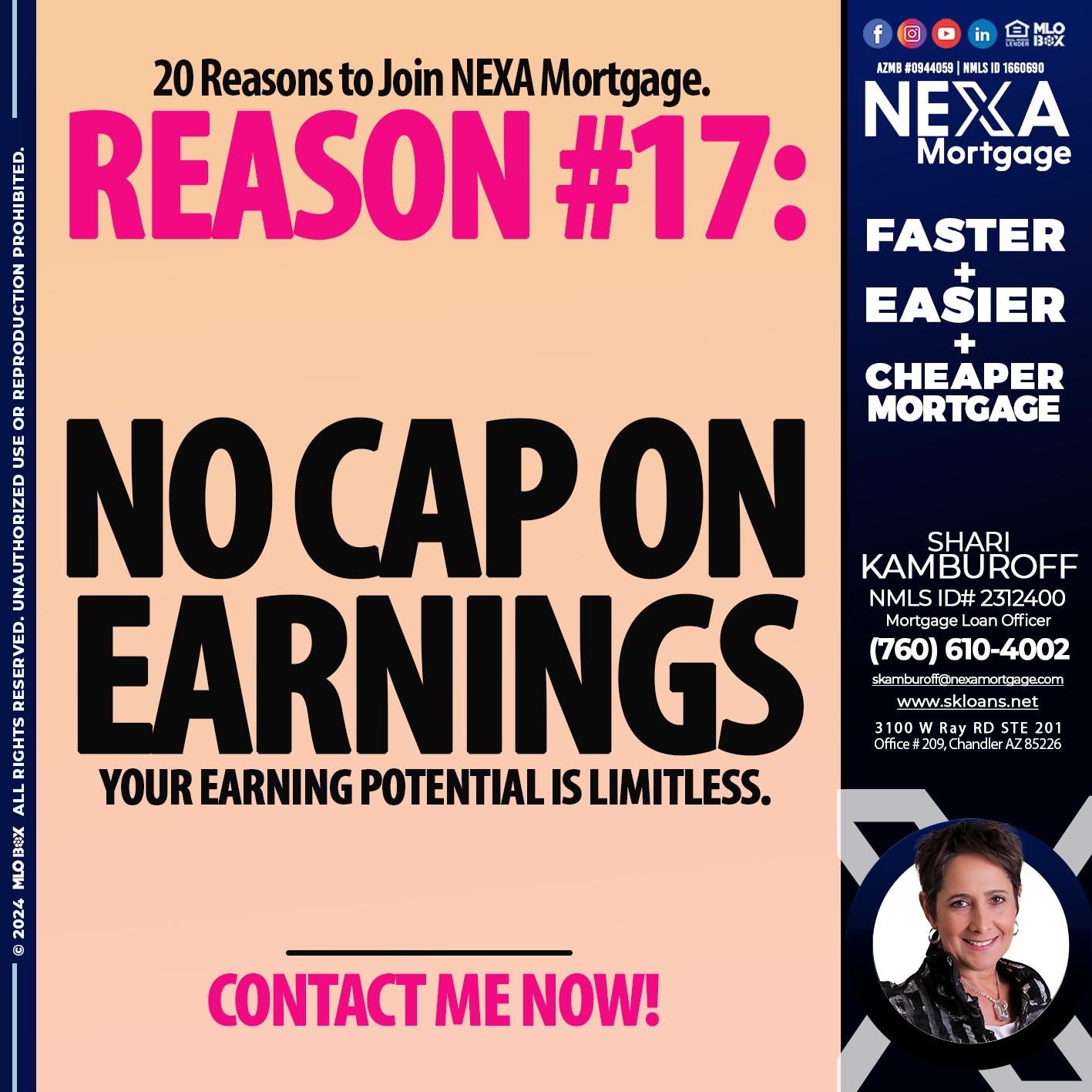 REASON 17 - Shari Kamburoff -Mortgage Loan Officer