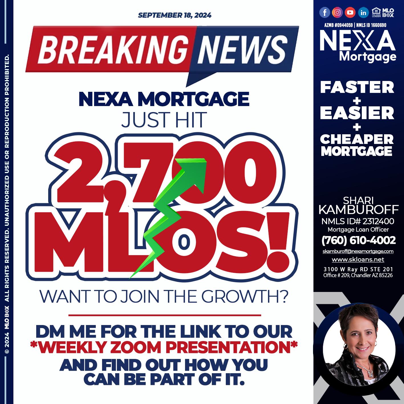 2700 - Shari Kamburoff -Mortgage Loan Officer