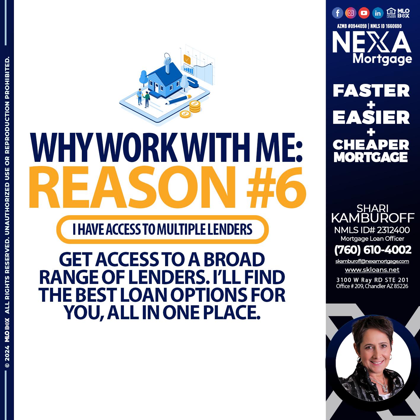 reason 6 - Shari Kamburoff -Mortgage Loan Officer