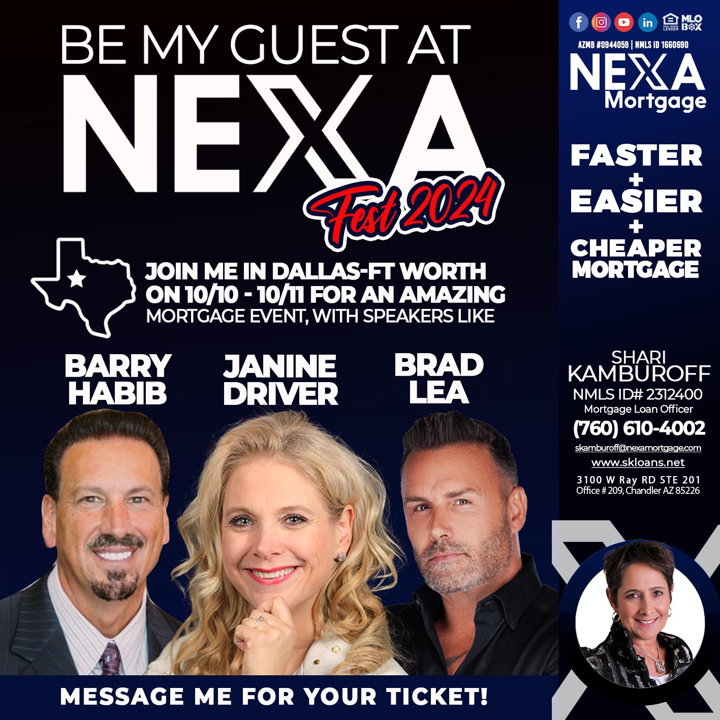 be my guest - Shari Kamburoff -Mortgage Loan Officer