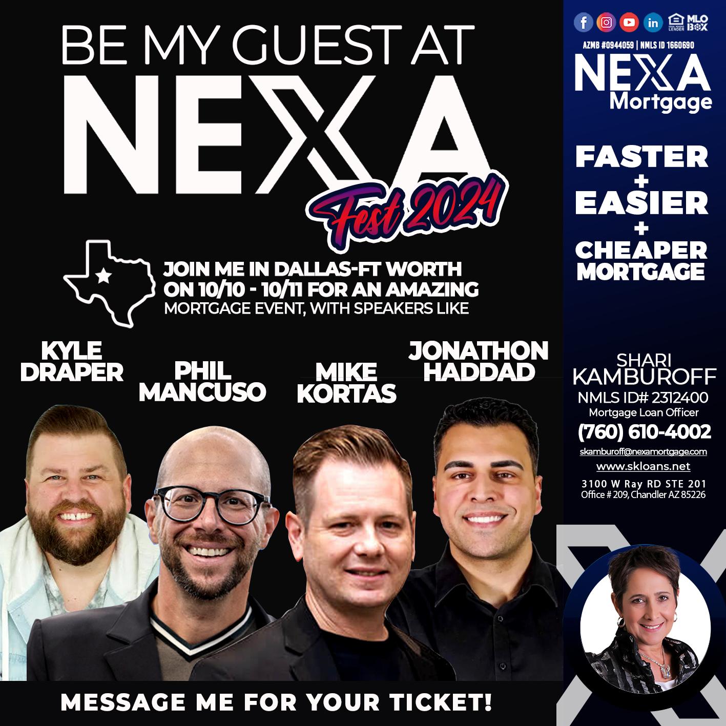 BE MY GUEST - Shari Kamburoff -Mortgage Loan Officer