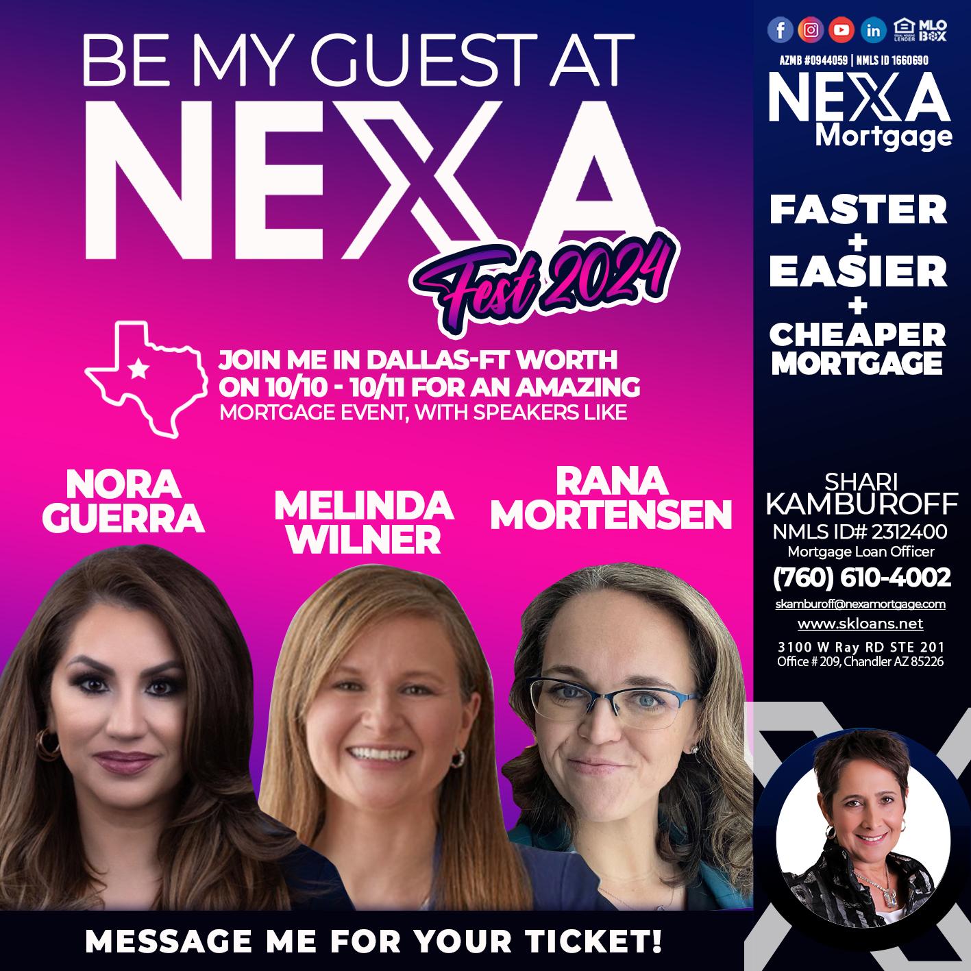 BE MY GUEST - Shari Kamburoff -Mortgage Loan Officer