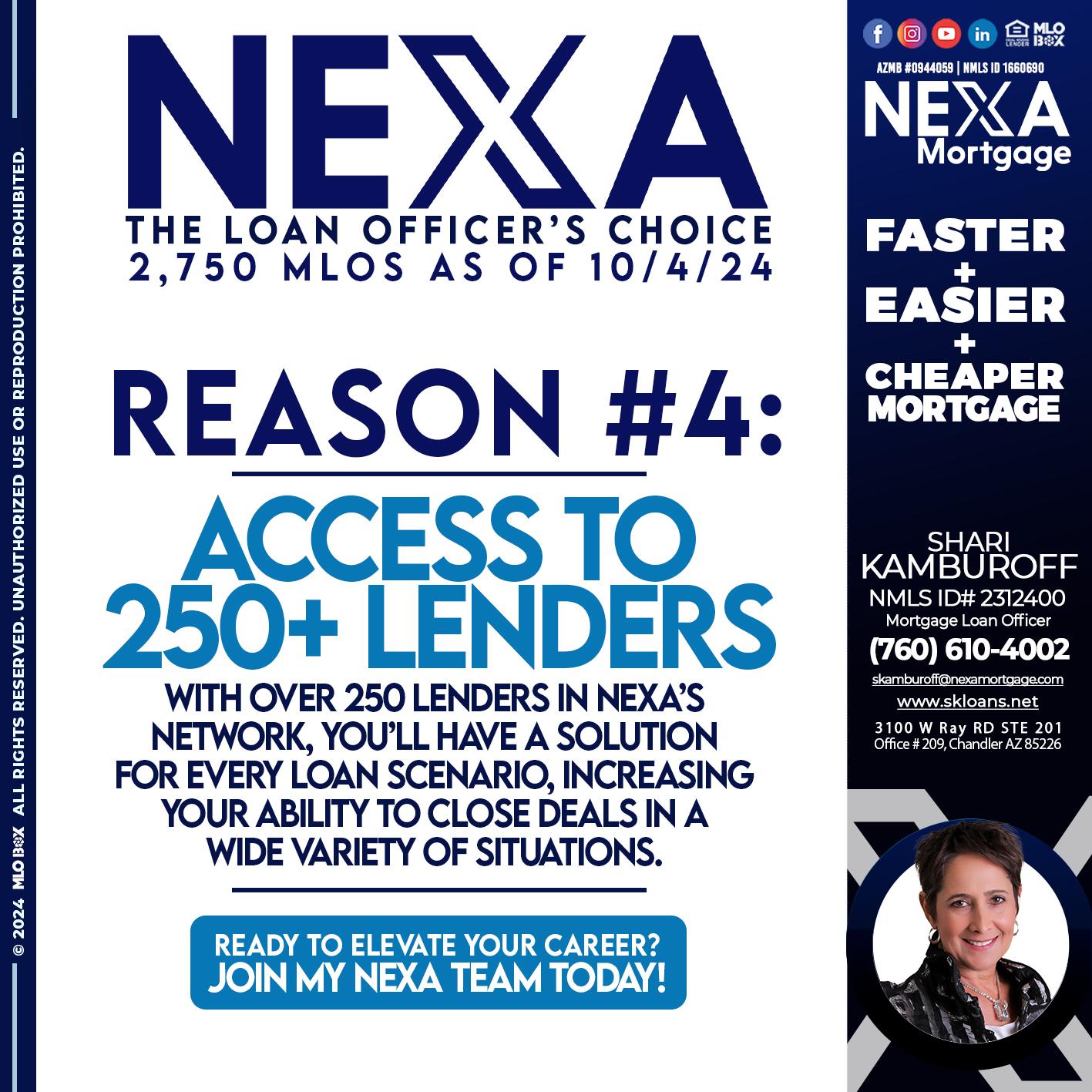 the loan officer choice reason 4 - Shari Kamburoff -Mortgage Loan Officer