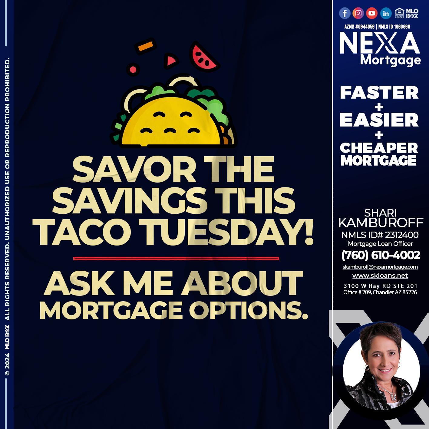 SAVOR THE SAVINGS - Shari Kamburoff -Mortgage Loan Officer