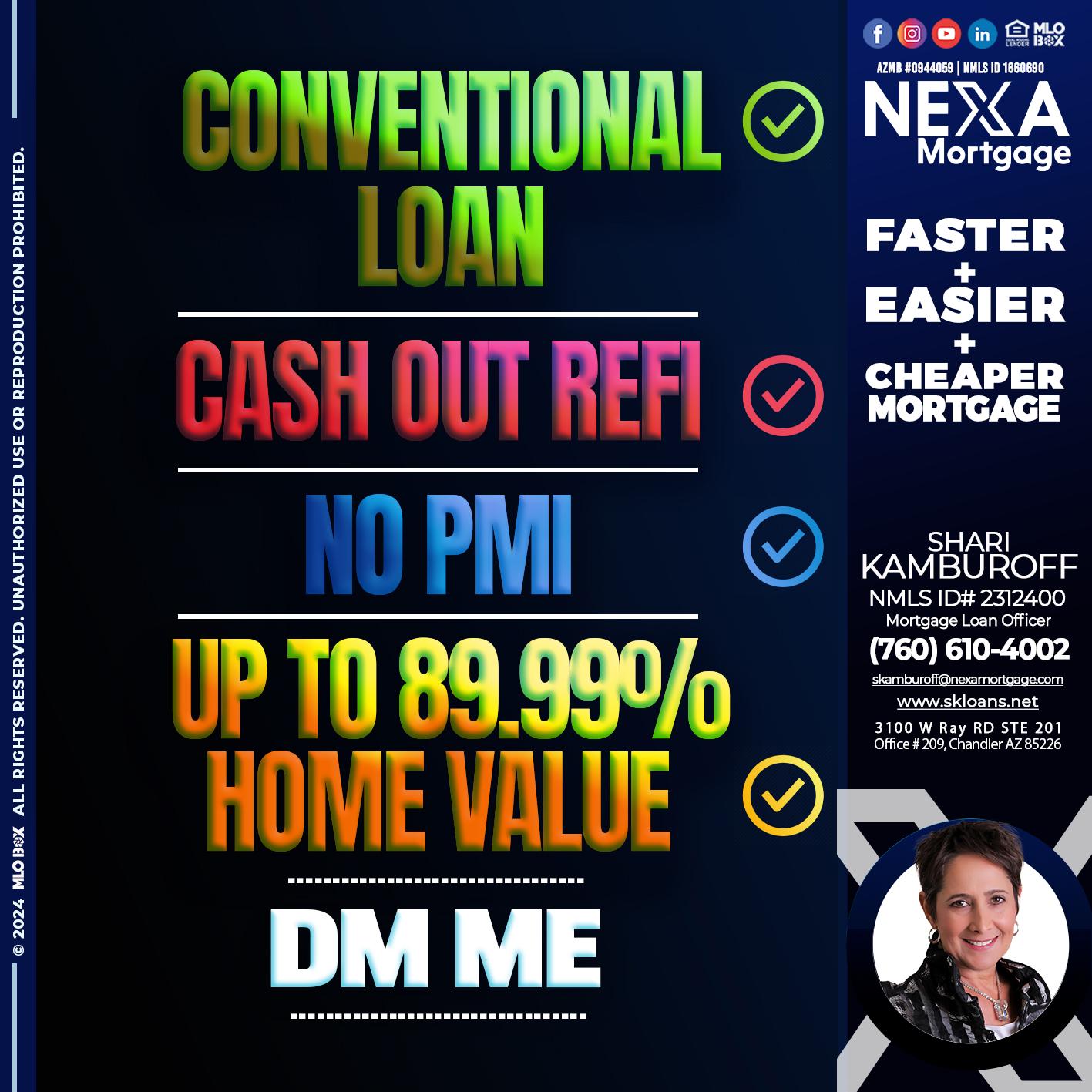 CONVENTIONAL LOAN - Shari Kamburoff -Mortgage Loan Officer