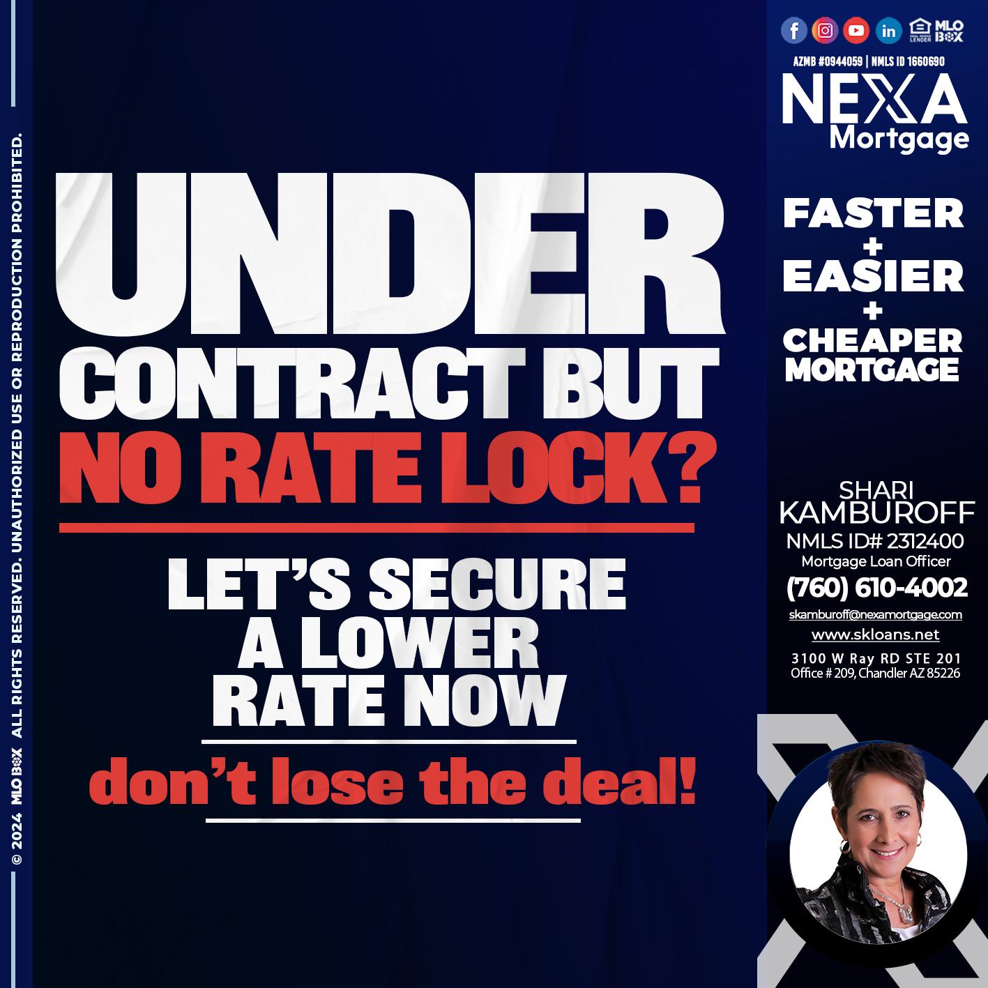 under contract - Shari Kamburoff -Mortgage Loan Officer