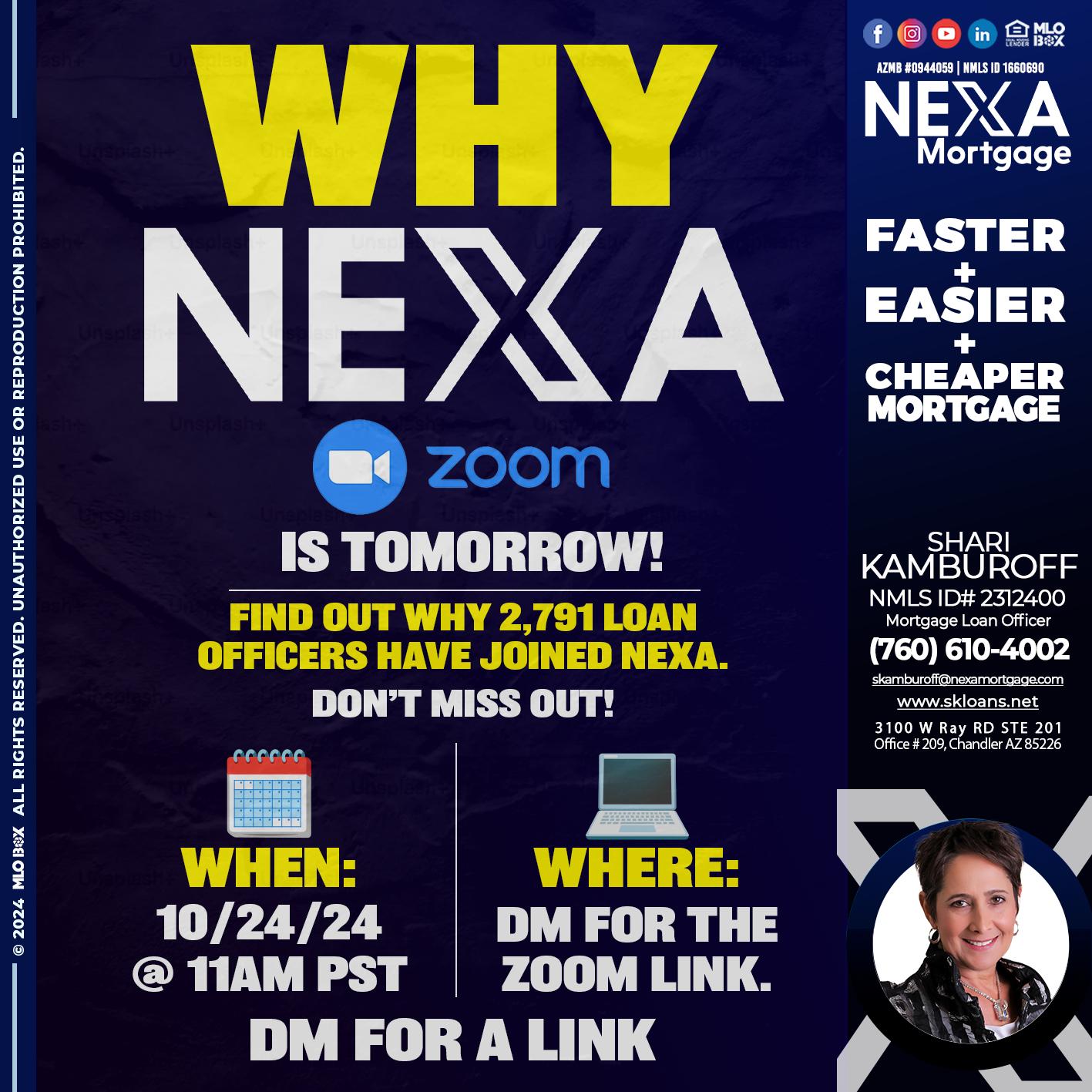 WHY NEXA - Shari Kamburoff -Mortgage Loan Officer