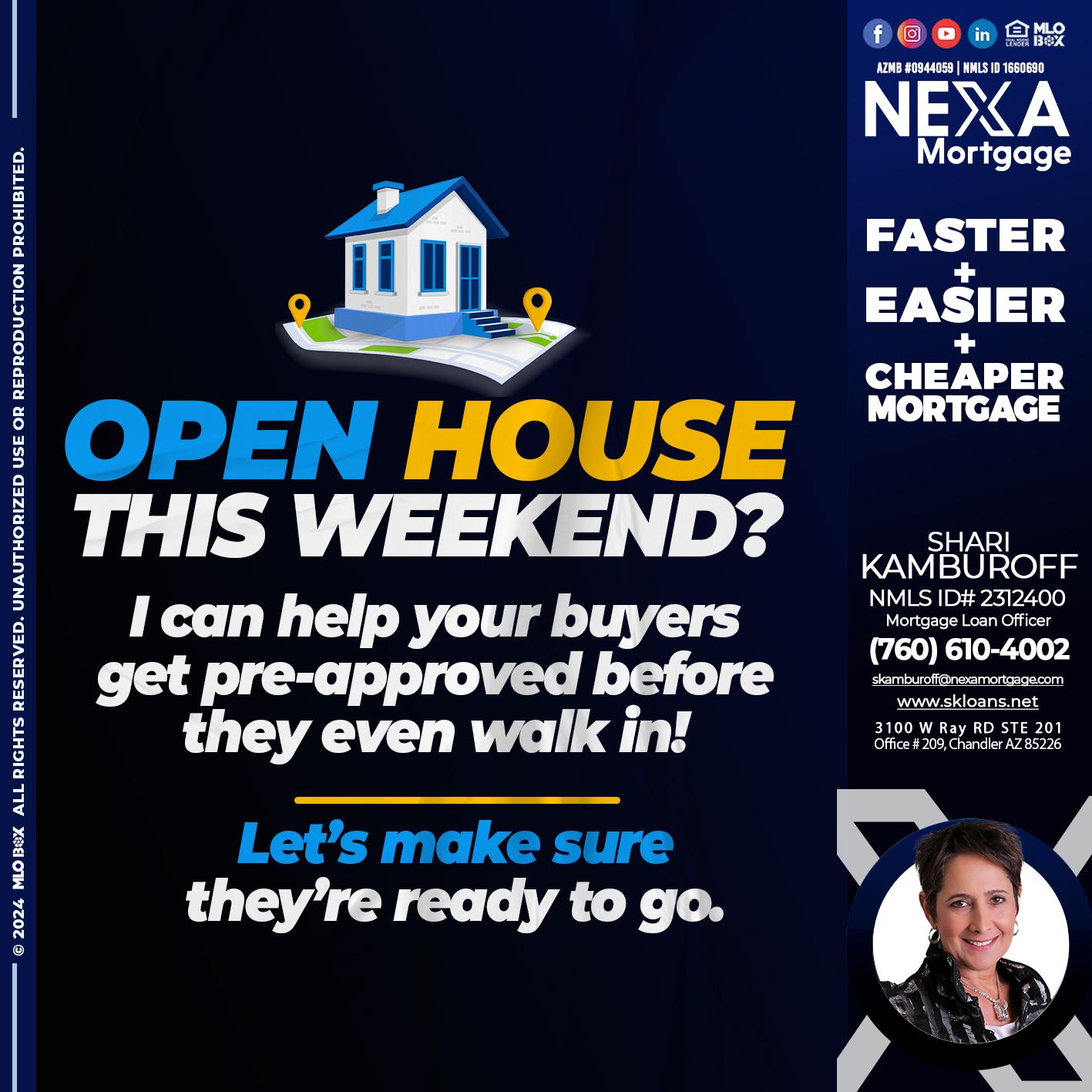 open house - Shari Kamburoff -Mortgage Loan Officer