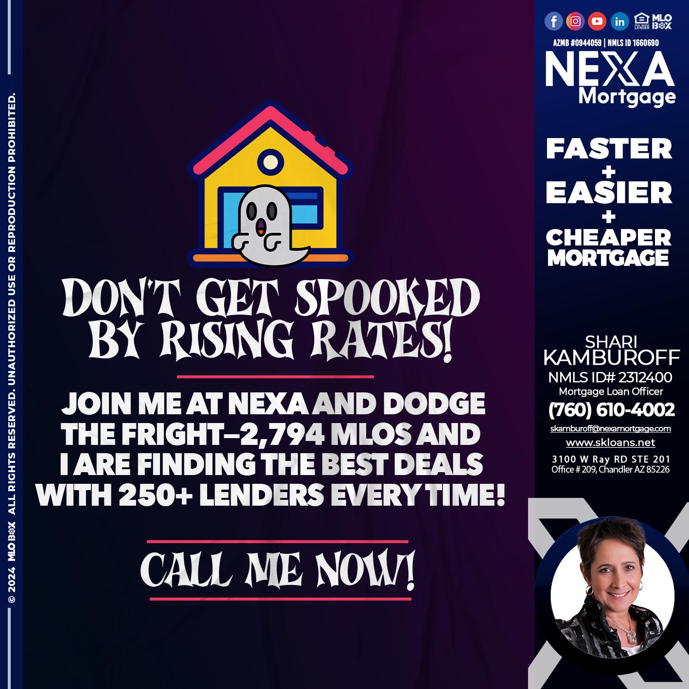 dont get spooked - Shari Kamburoff -Mortgage Loan Officer
