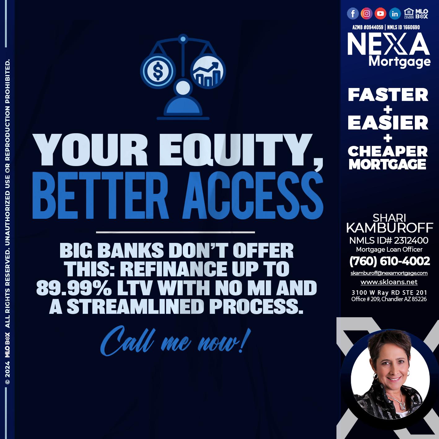 YOUR EQUITY - Shari Kamburoff -Mortgage Loan Officer