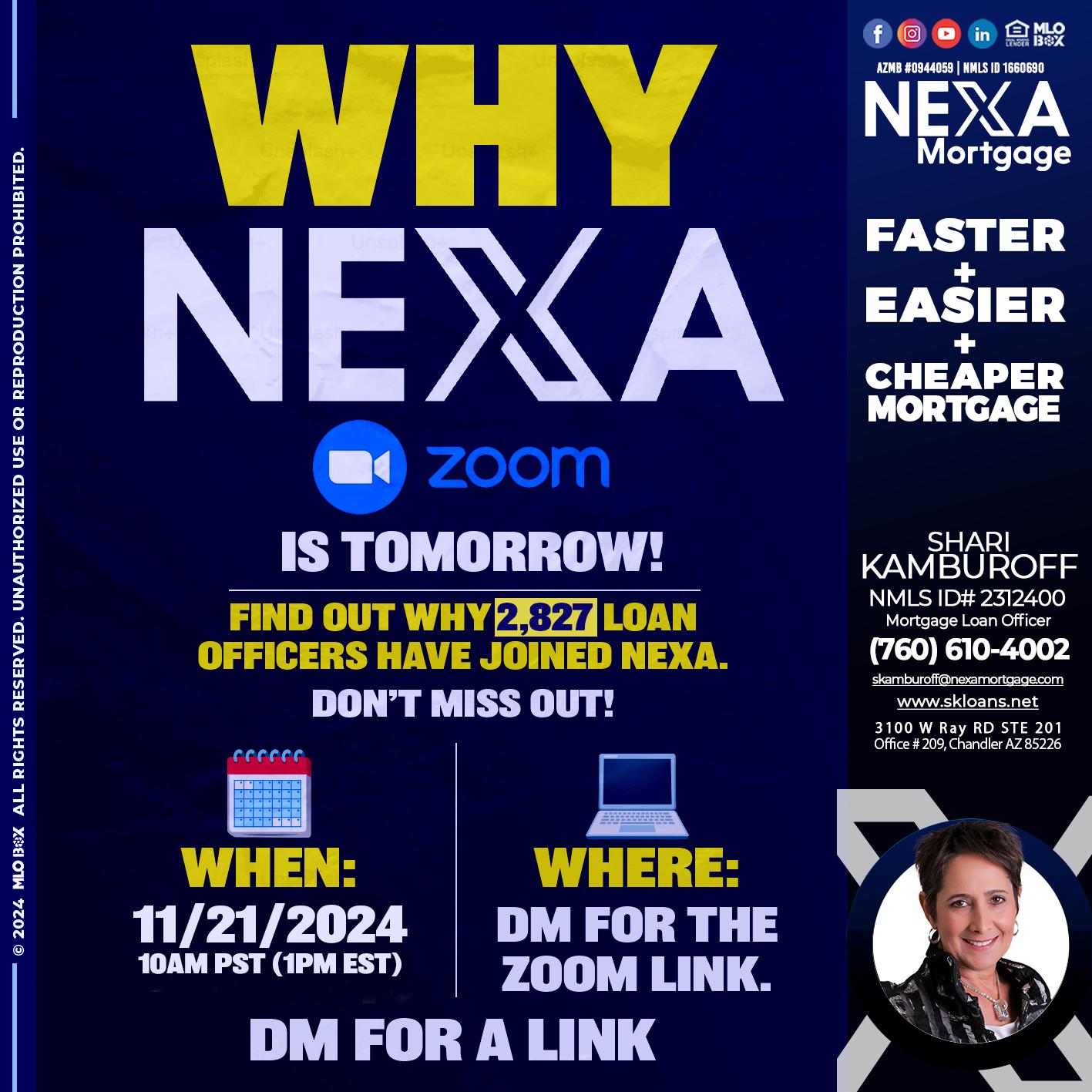 WHY NEXA - Shari Kamburoff -Mortgage Loan Officer