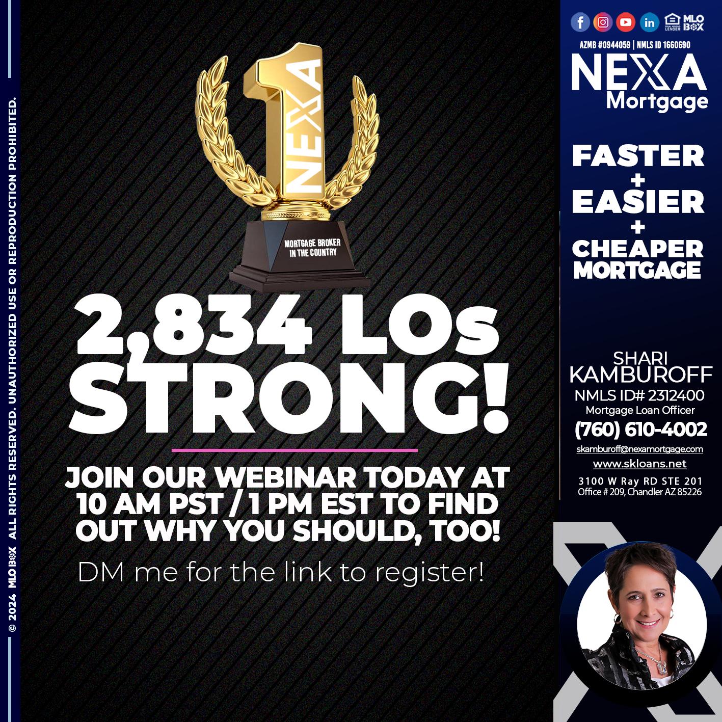 2834 LOs WHY NEXA - Shari Kamburoff -Mortgage Loan Officer