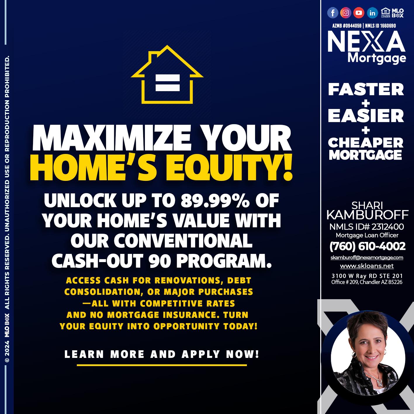 MAXIMIZE YOUR - Shari Kamburoff -Mortgage Loan Officer