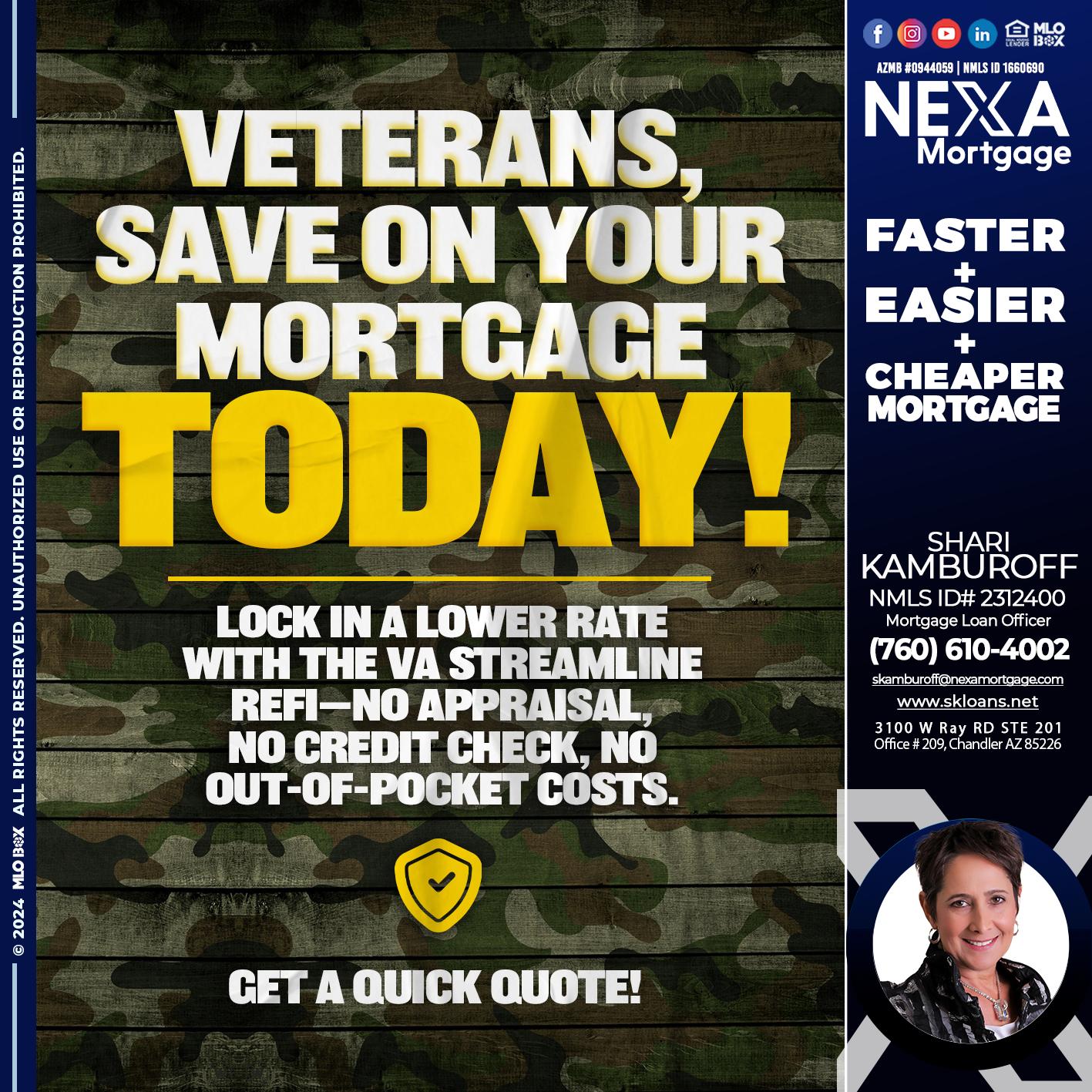 VETERANS DAY - Shari Kamburoff -Mortgage Loan Officer