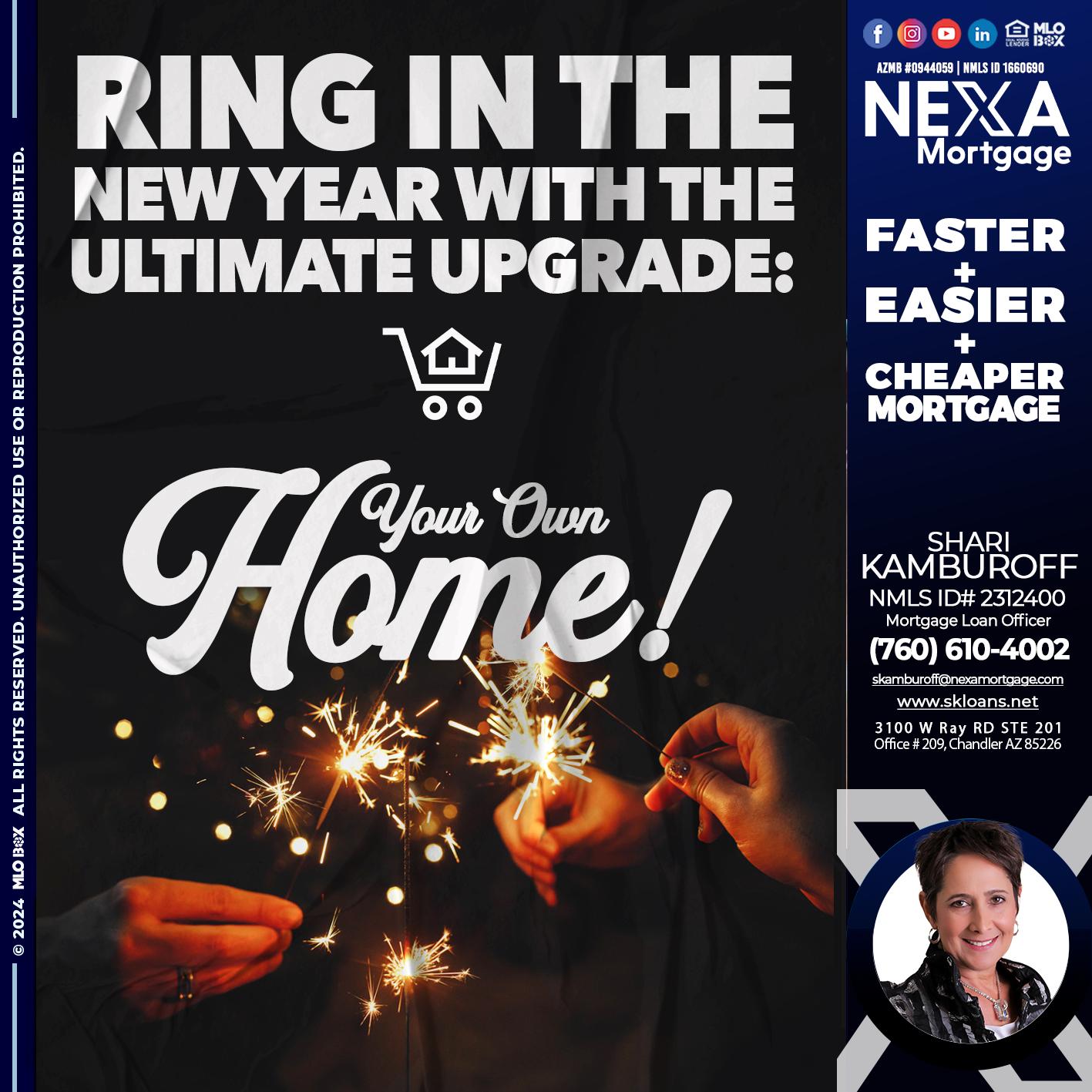 RING IN THE NEW - Shari Kamburoff -Mortgage Loan Officer