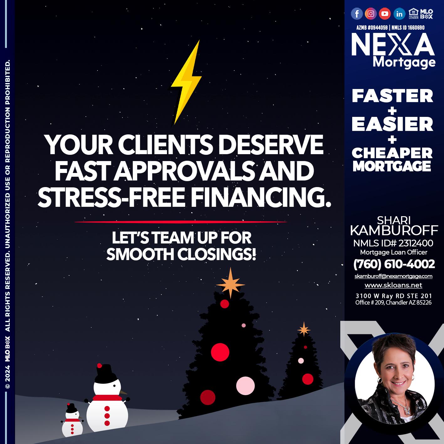 YOUR CLIENTS - Shari Kamburoff -Mortgage Loan Officer