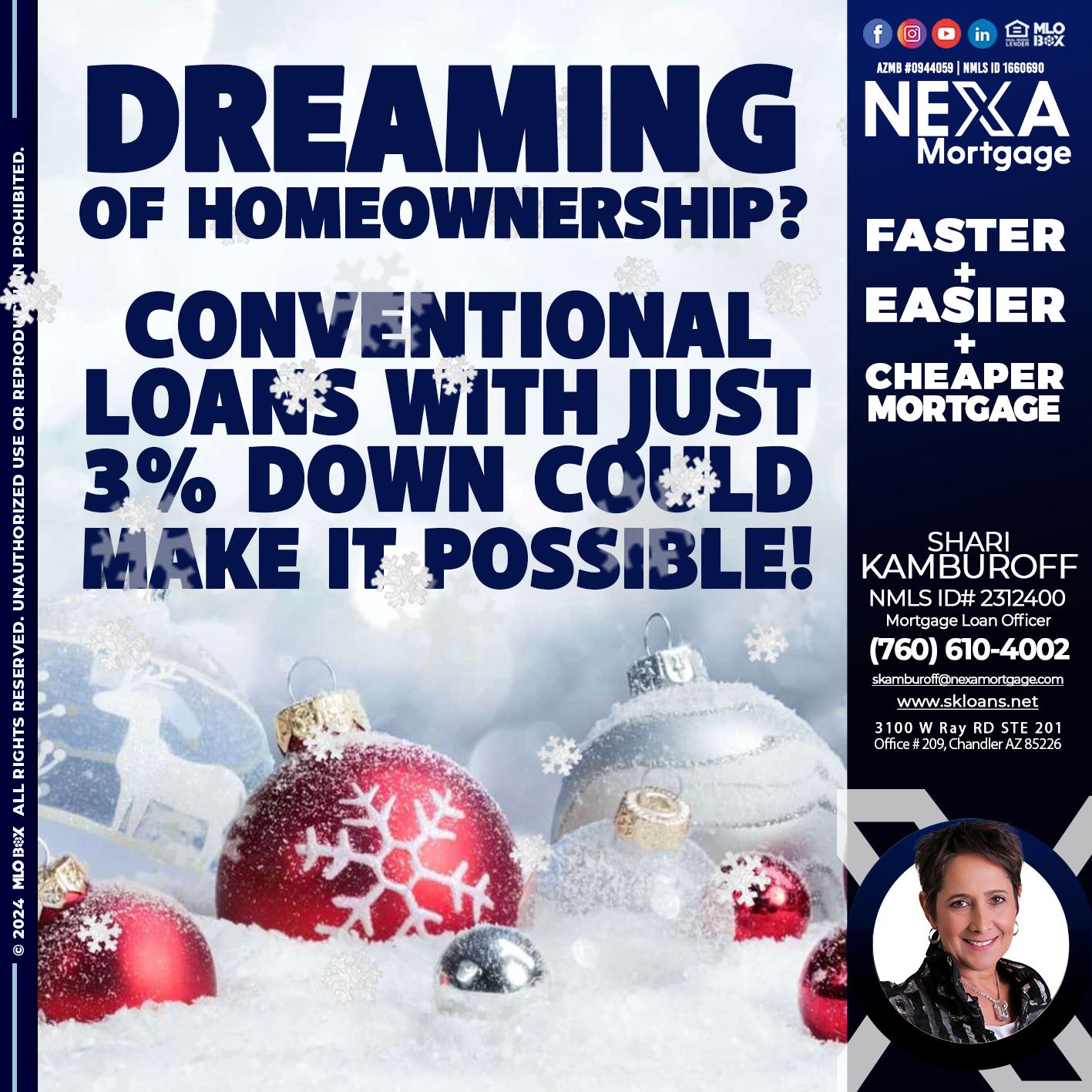 dreaming of homeowrnersip - Shari Kamburoff -Mortgage Loan Officer
