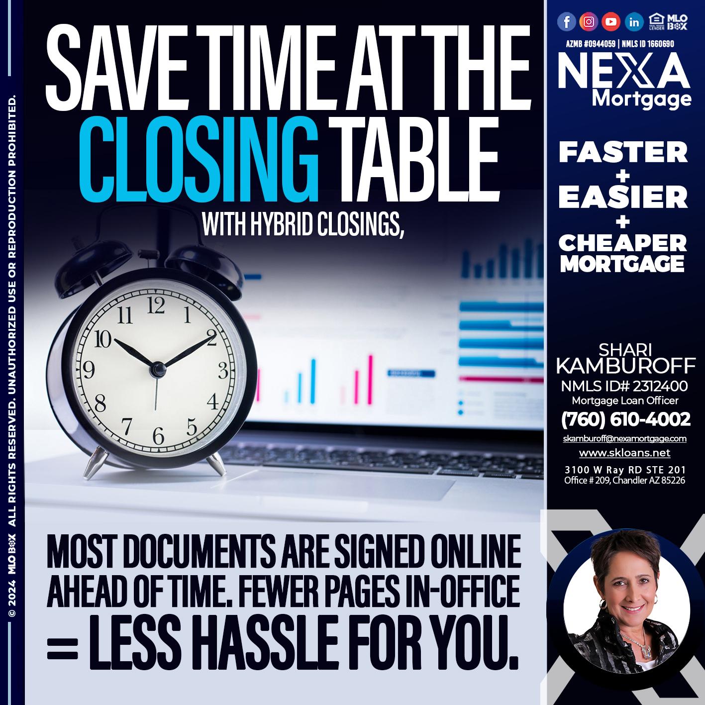 SAVE TIME - Shari Kamburoff -Mortgage Loan Officer