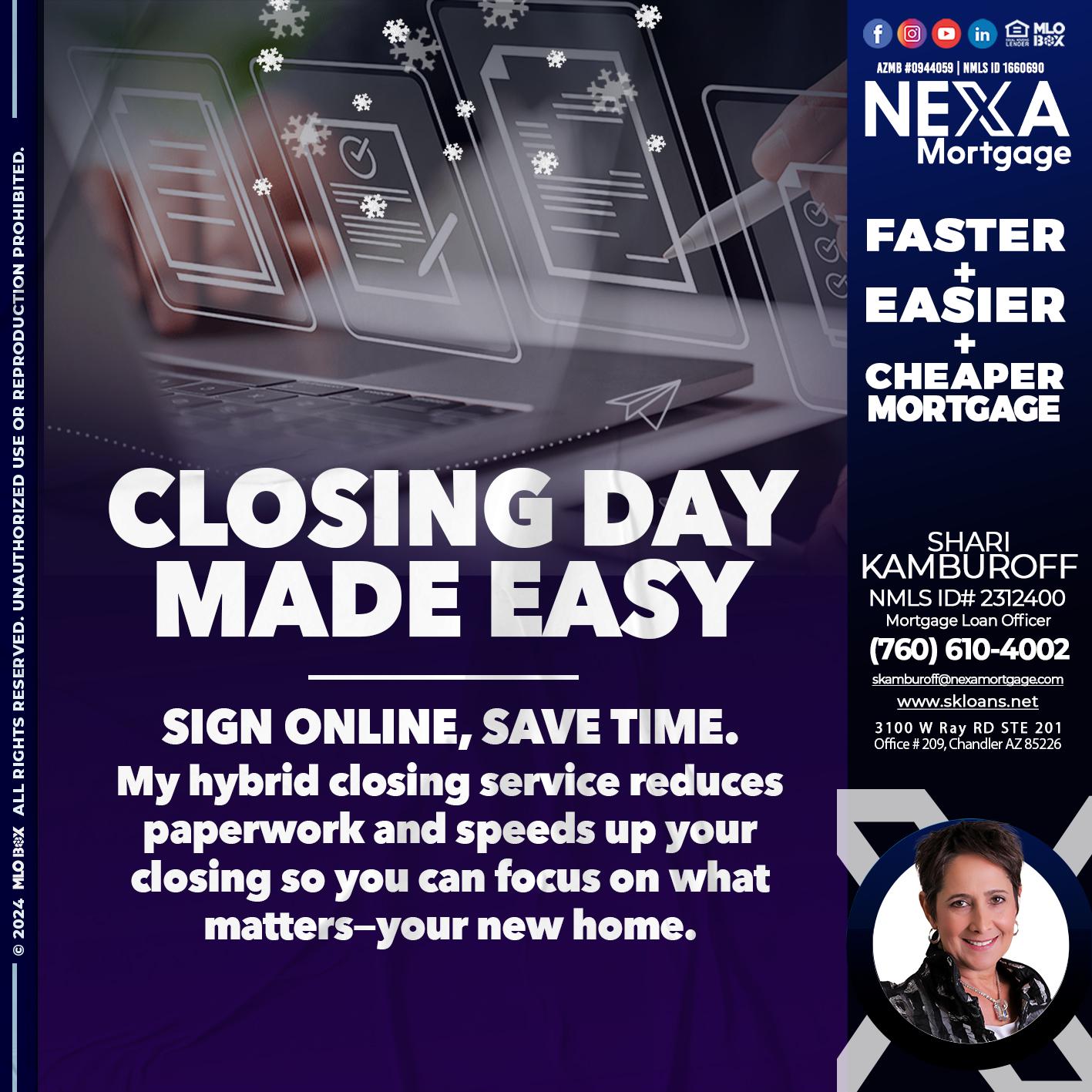 closing day - Shari Kamburoff -Mortgage Loan Officer