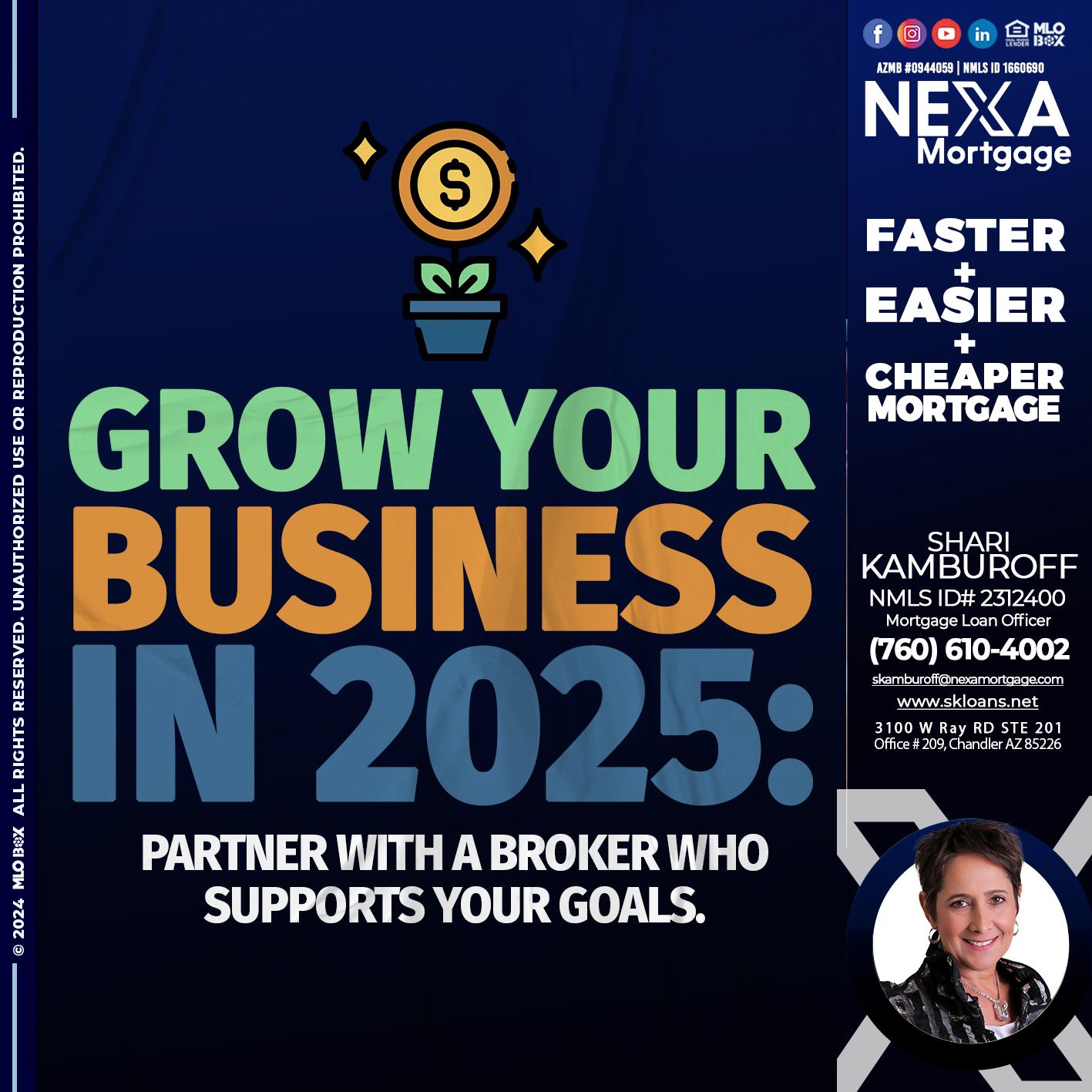 GROW YOUR BUSINESS - Shari Kamburoff -Mortgage Loan Officer
