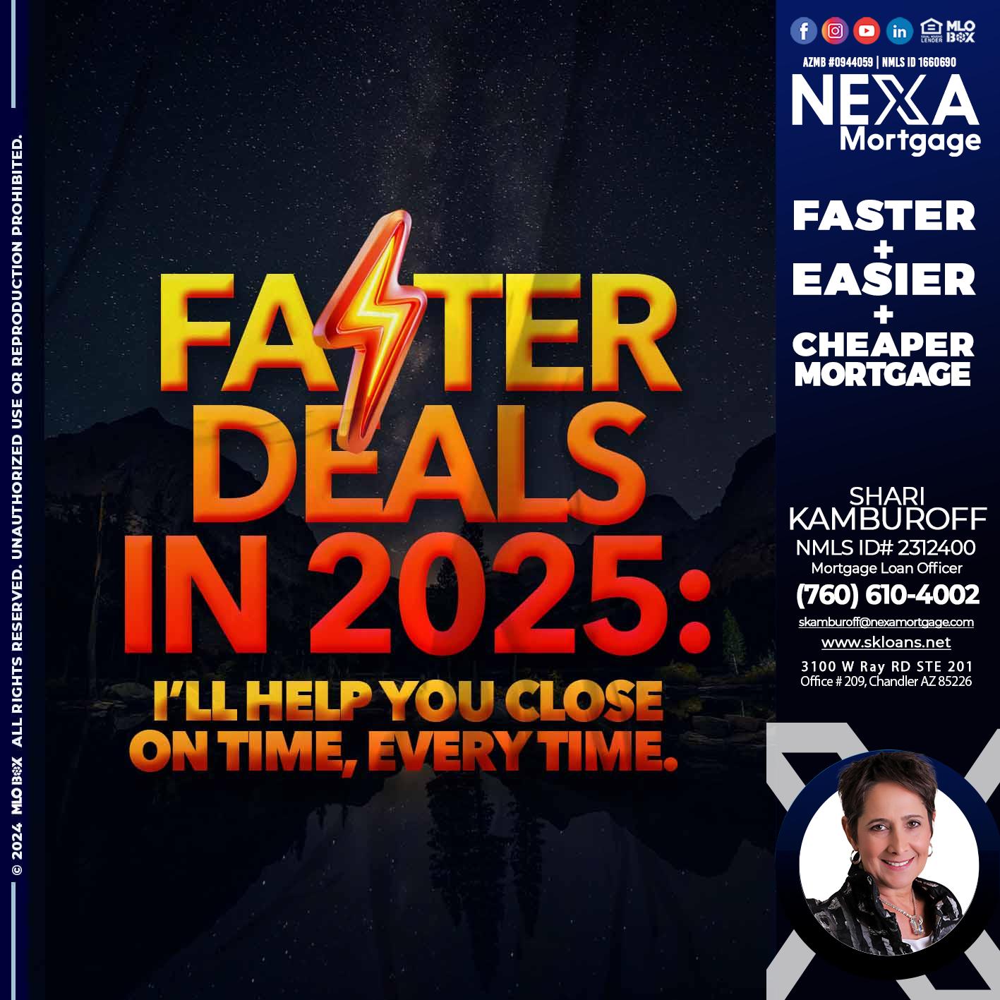FASTER DEALS - Shari Kamburoff -Mortgage Loan Officer