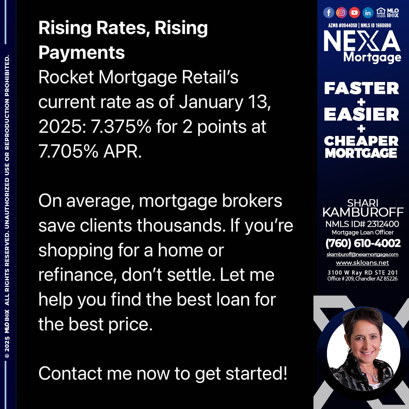 rising rates - Shari Kamburoff -Mortgage Loan Officer