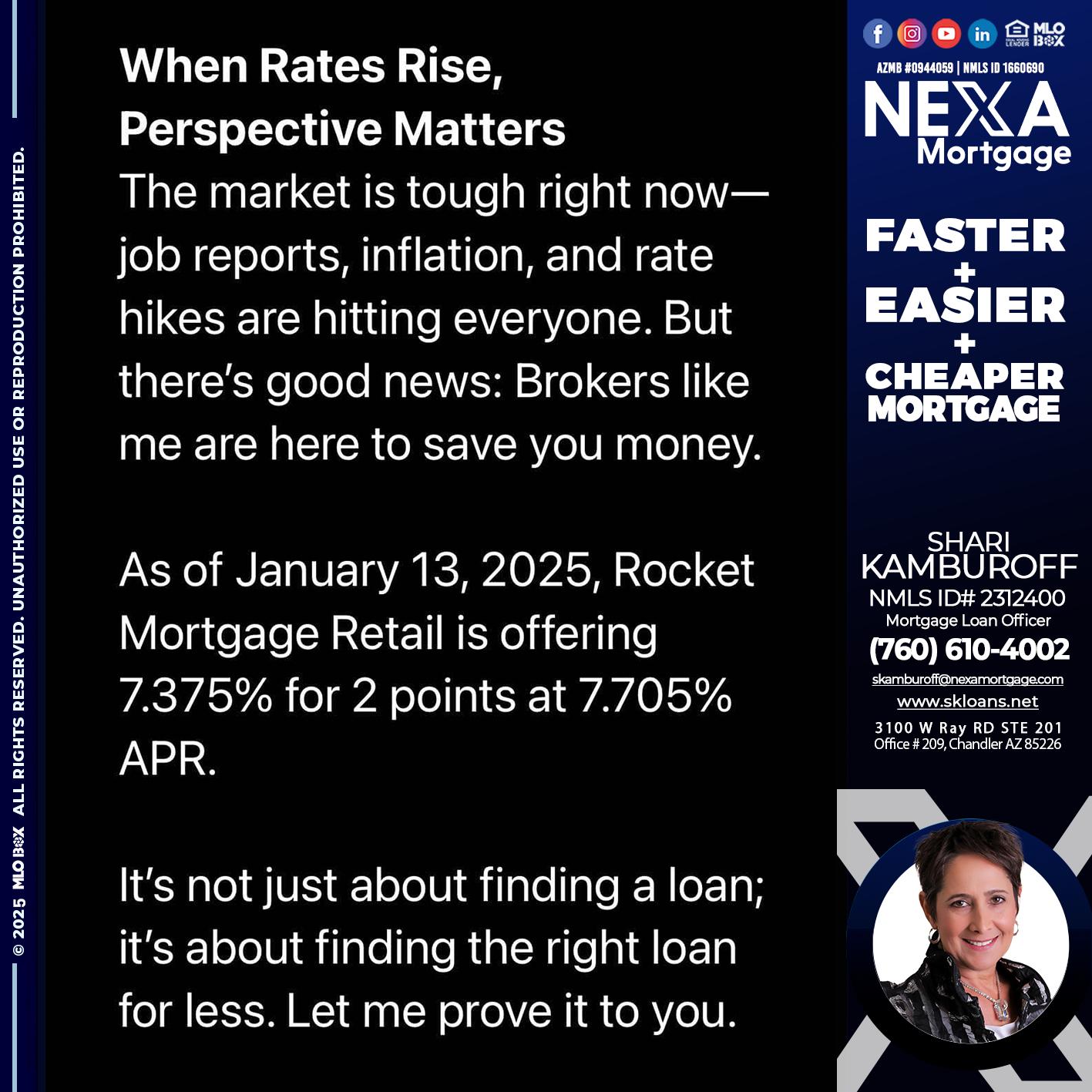 WHEN RATES RISE - Shari Kamburoff -Mortgage Loan Officer