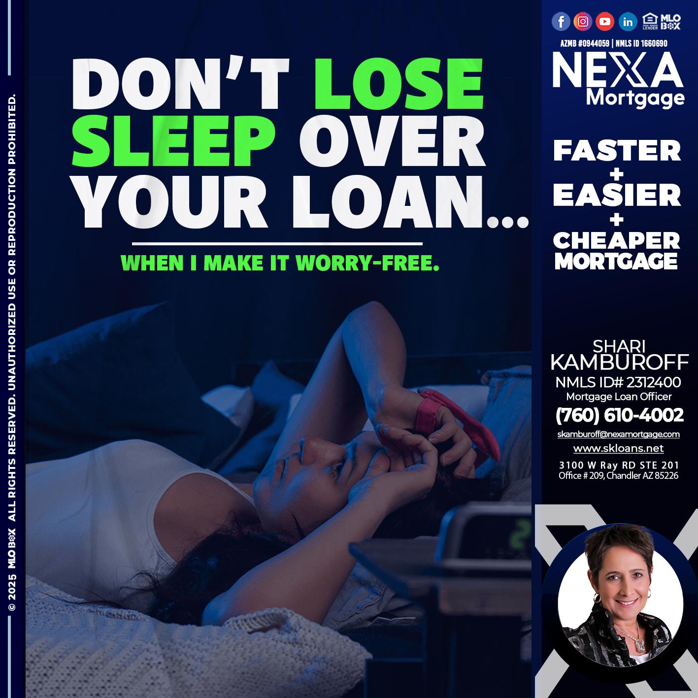 DONT LOSE - Shari Kamburoff -Mortgage Loan Officer