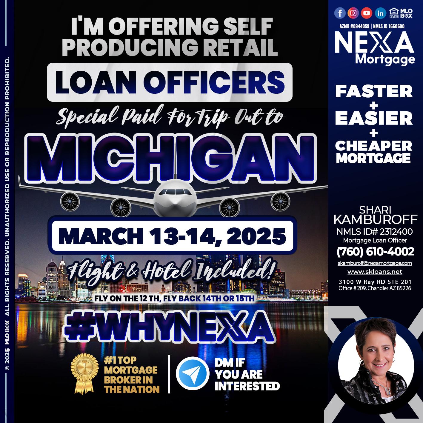 MICHIGAN TRIP - Shari Kamburoff -Mortgage Loan Officer