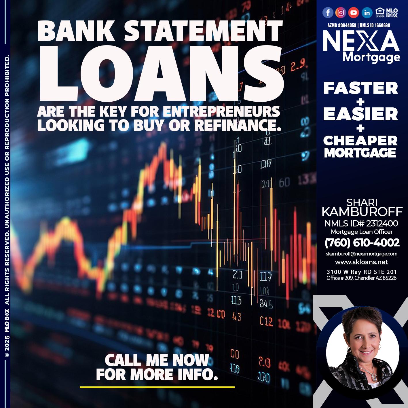 BANK STATEMENT - Shari Kamburoff -Mortgage Loan Officer