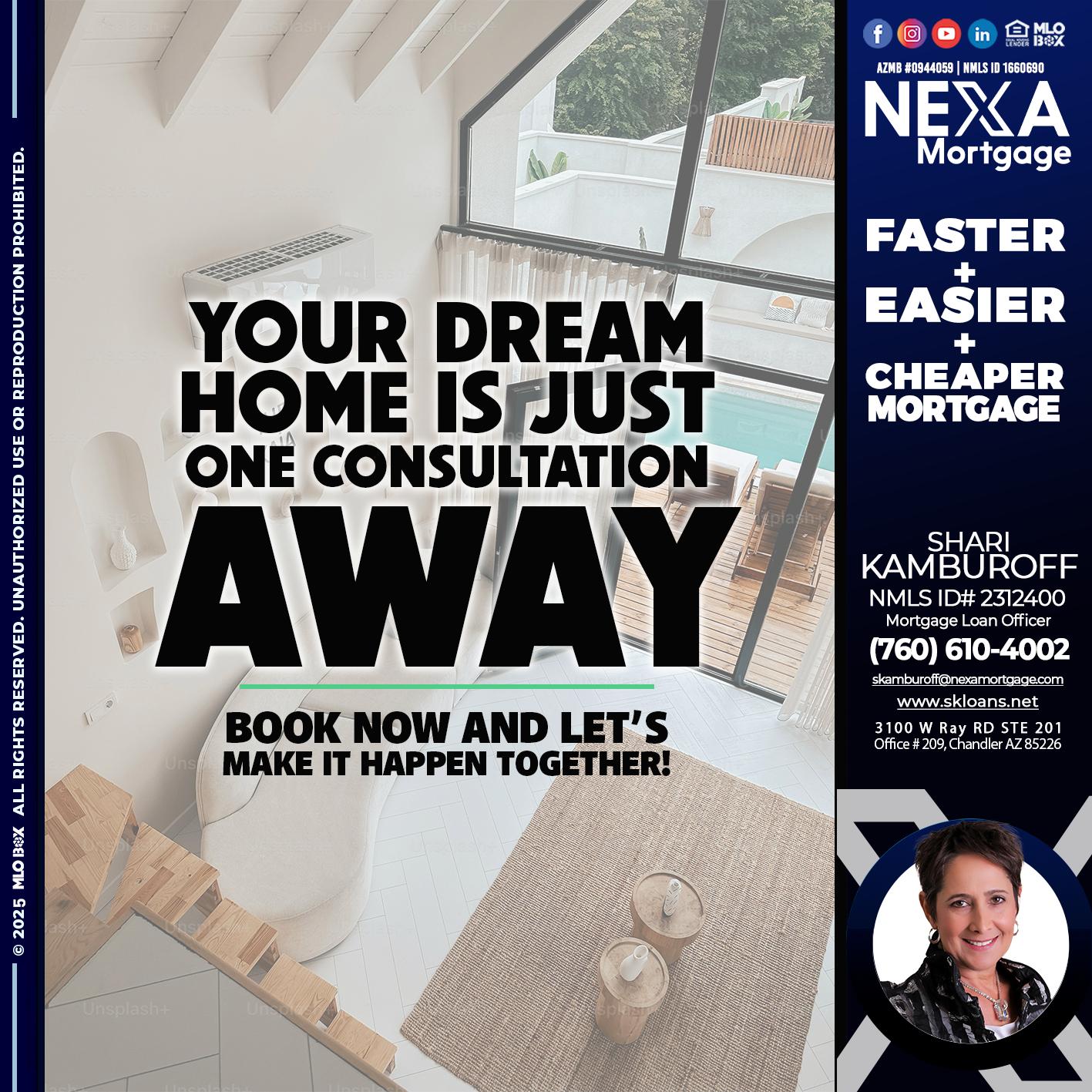 YOUR DREAM HOME - Shari Kamburoff -Mortgage Loan Officer