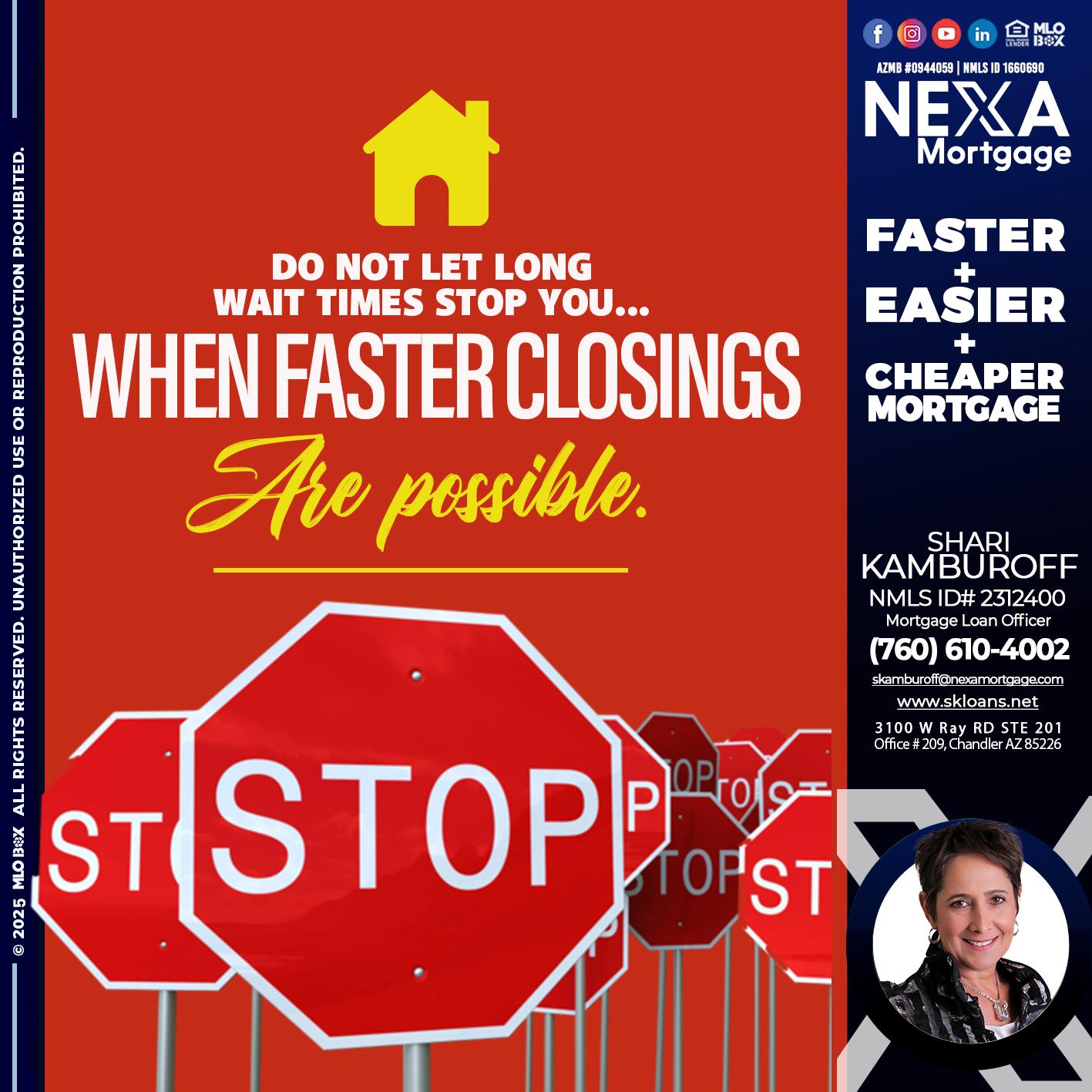 DO NOT LET - Shari Kamburoff -Mortgage Loan Officer