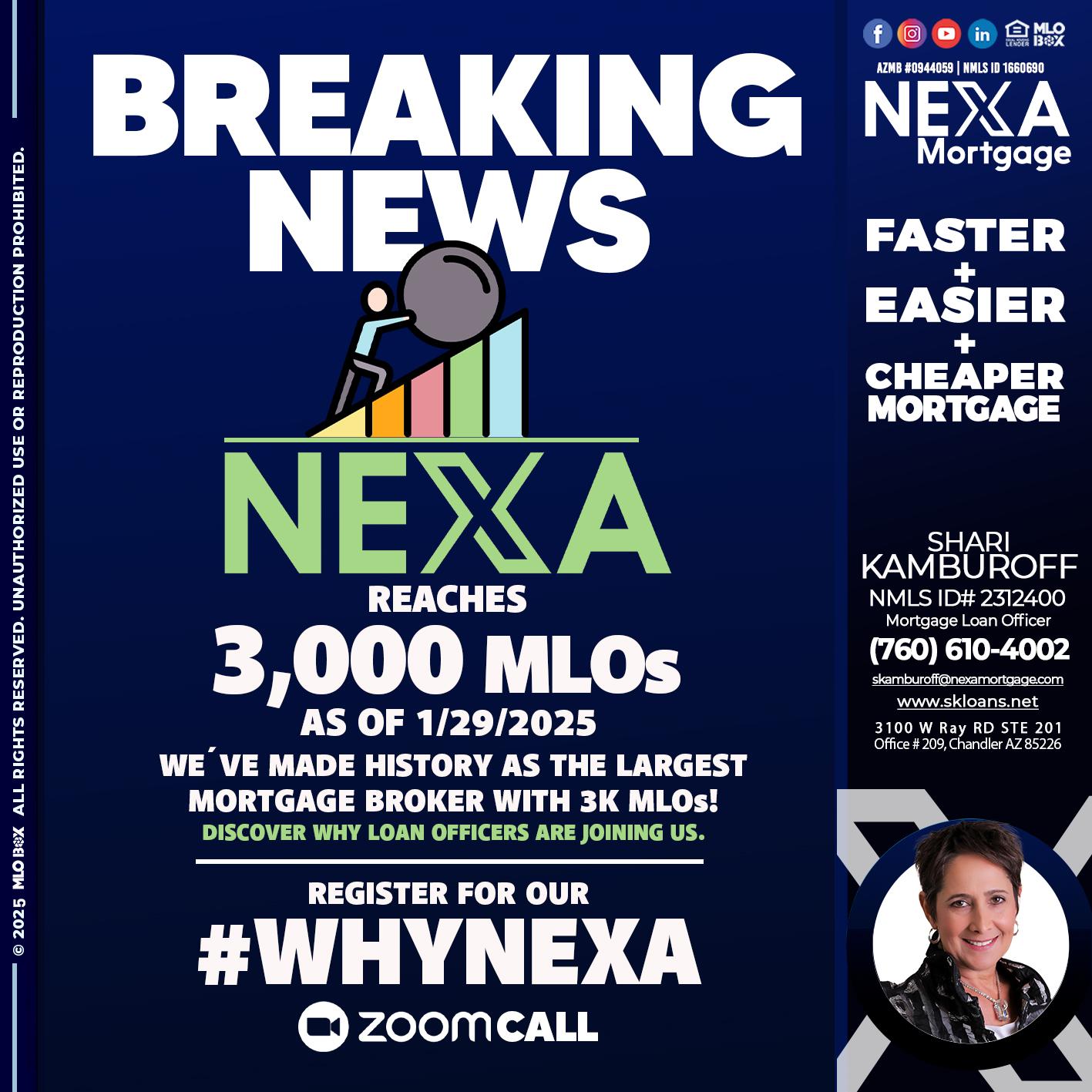 BREAKING NEWS - Shari Kamburoff -Mortgage Loan Officer