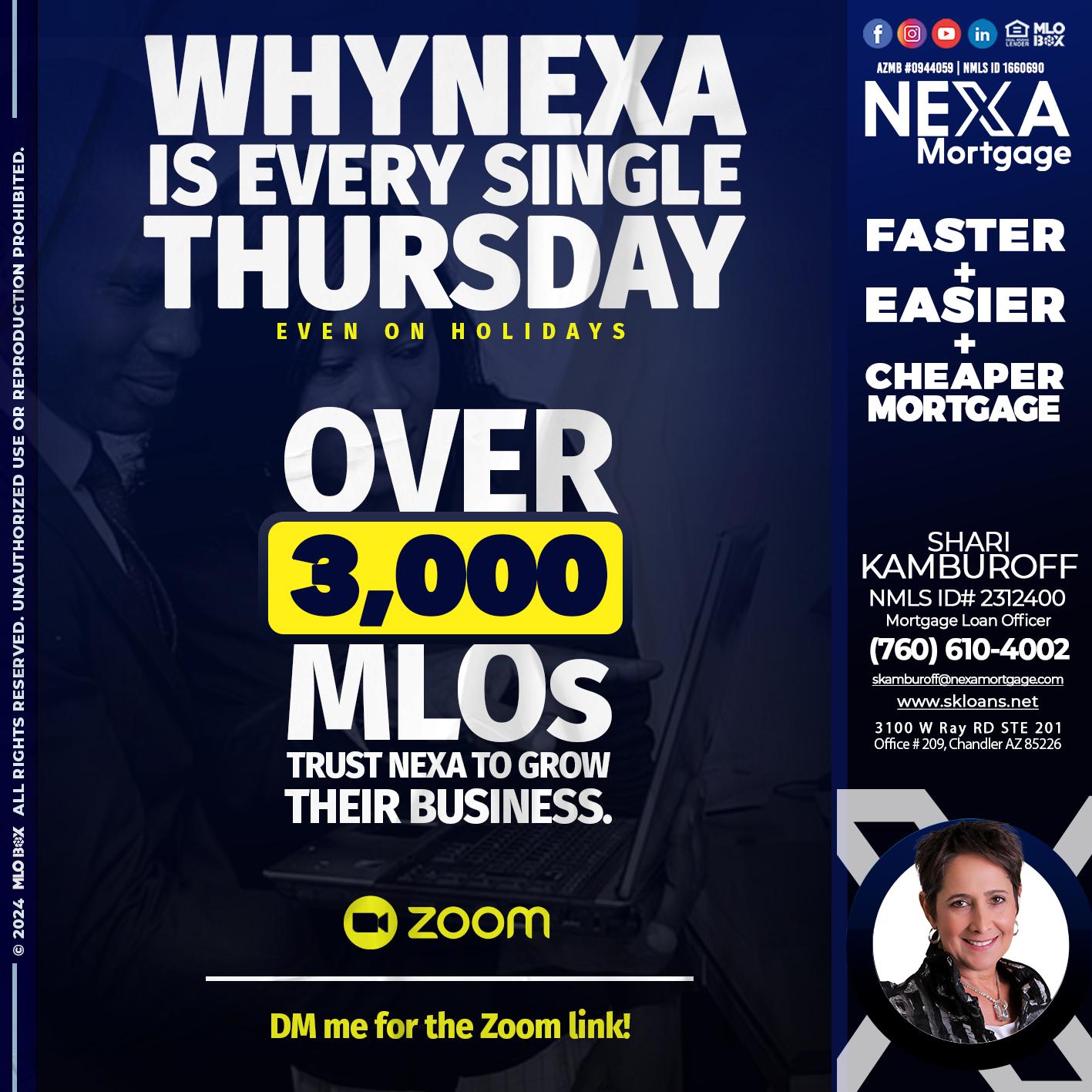 why NEXA - Shari Kamburoff -Mortgage Loan Officer