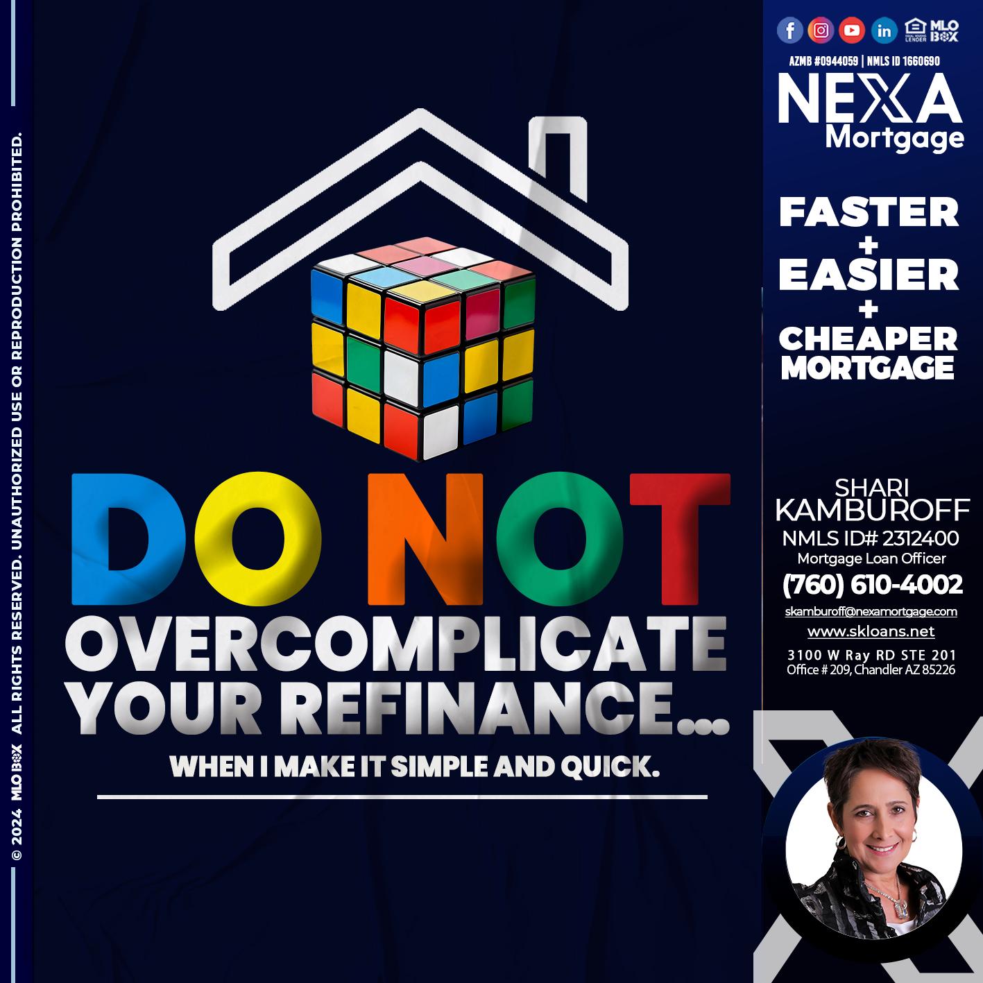 DO NOT - Shari Kamburoff -Mortgage Loan Officer