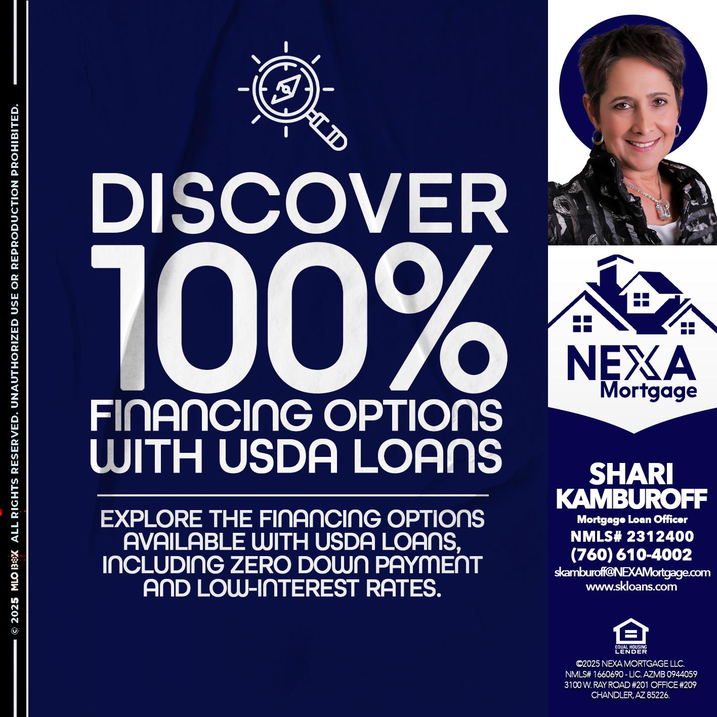 DISCOVER 100% - Shari Kamburoff -Mortgage Loan Officer