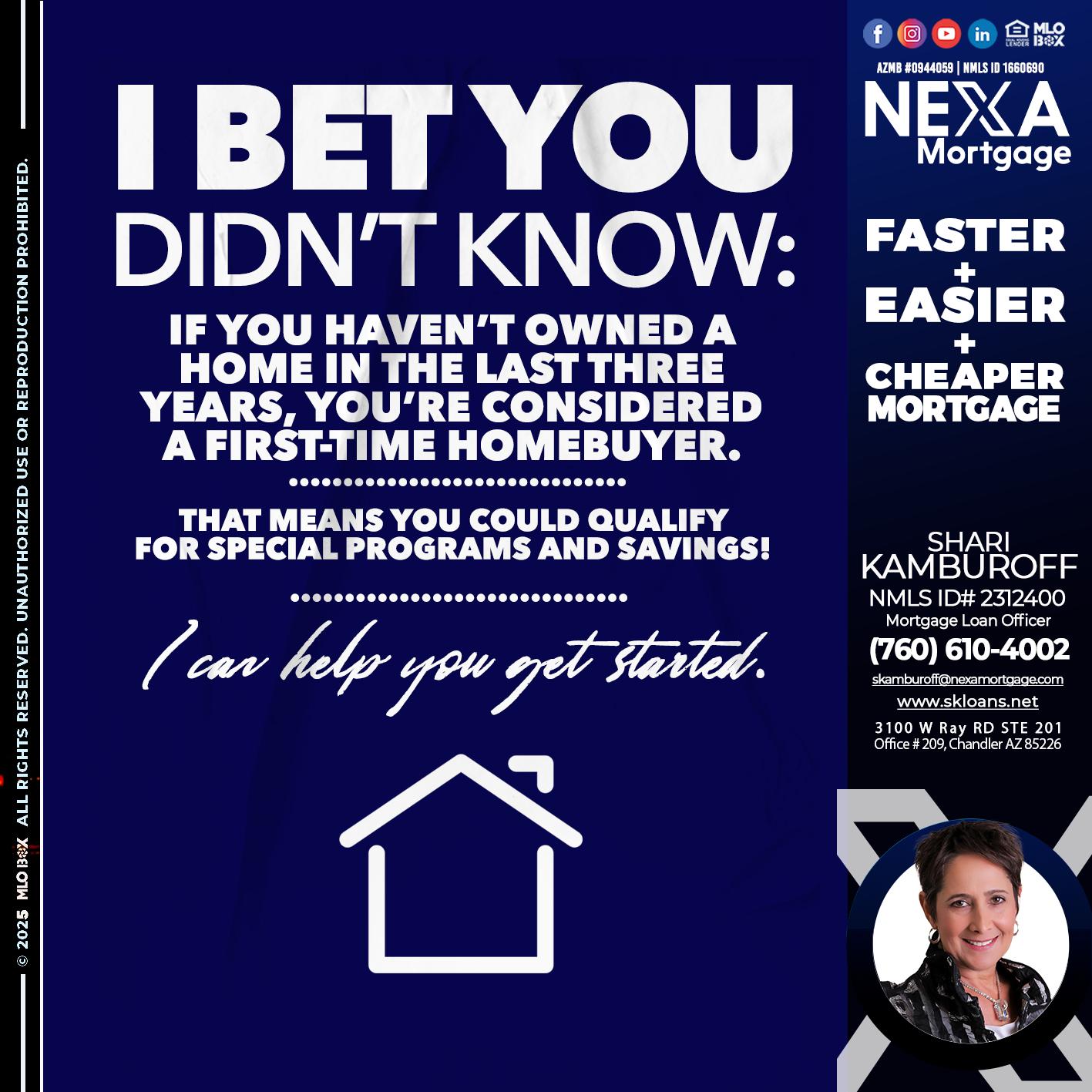 I BET YOU KNOW - Shari Kamburoff -Mortgage Loan Officer