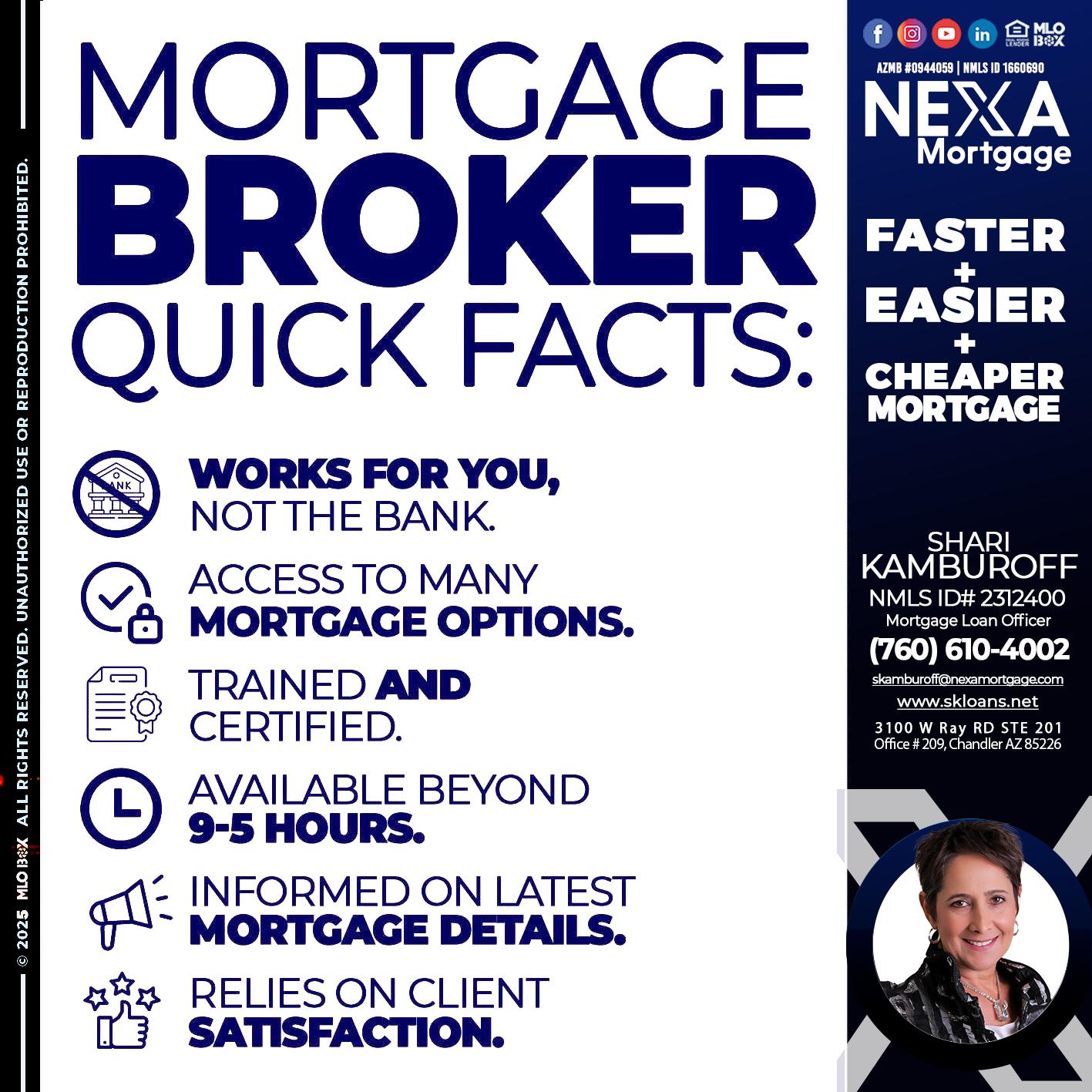 MORTGAGE BROKER - Shari Kamburoff -Mortgage Loan Officer