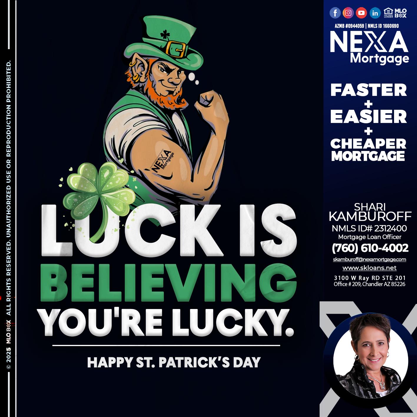 ST. PATRICKS DAY - Shari Kamburoff -Mortgage Loan Officer