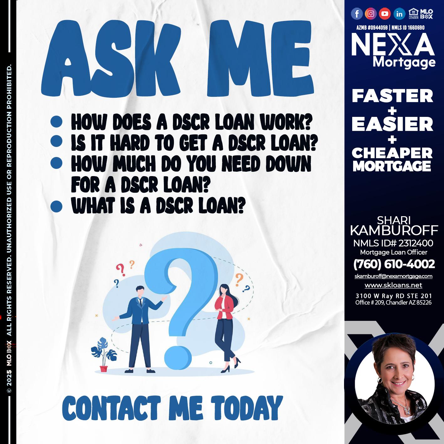 ASK ME - Shari Kamburoff -Mortgage Loan Officer
